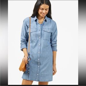 Outerknown Wyatt Shirt Denim Dress Size small 100% organic cotton
